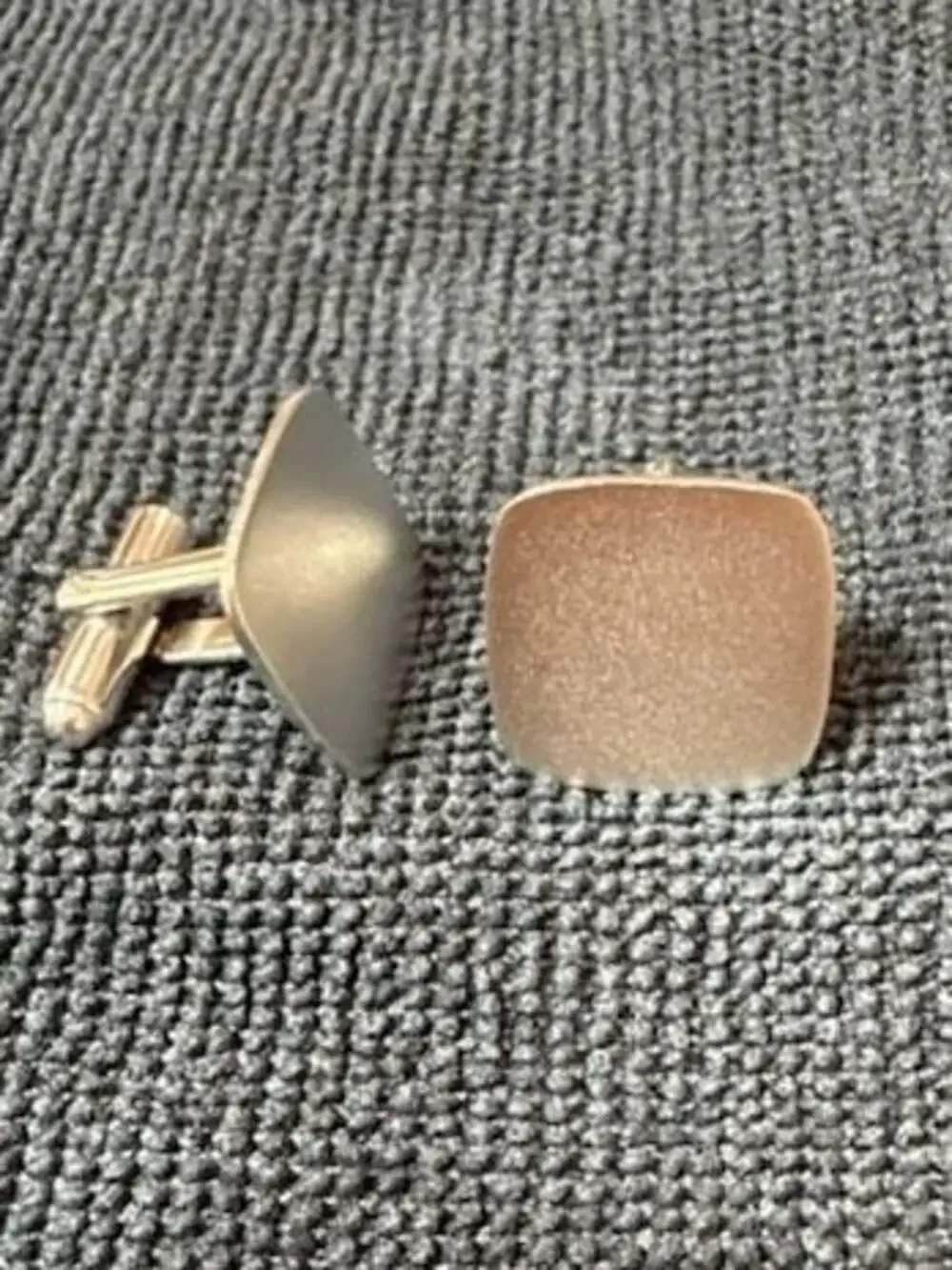 N.S. Meyer Inc. New York Vintage Sterling Top Square Cufflinks